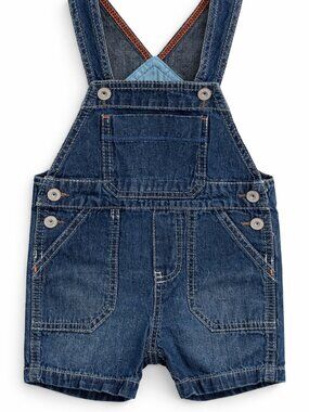 NWT OshKosh B’gosh Baby Boy Denim Shortall 9 Months Genuine Baby Overalls Blue